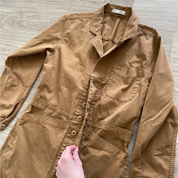 Alex Mill Women’s Tan/Vintage Khaki 98% Cotton Jumpsuit Sz XS EUC - Picture 8 of 12